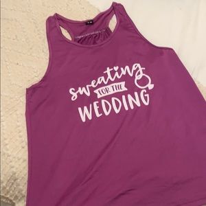 Sweating for the wedding workout tank